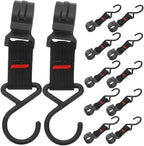 15pcs Outdoor Camping Hooks Heavy-Duty Plastic Steel Portable Storage Hanger for Tent Lantern Clothing and Kitchen Utensils for Hiking and Camping