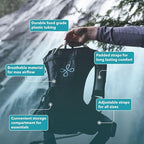 Puribag Adventure Pack: 2 Liter Tactical Hydration Backpack with Survival Water Filter - Best Water Backpack/Hydration Pack for Hiking, Running, Biking, Cycling, Skiing, Rucking & Outdoor Adventures