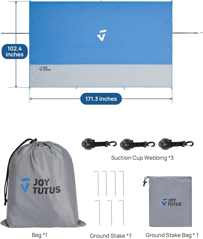 JOYTUTUS Camping Privacy Shelters, Hatchback Changing Room with Magnets & Suction Cups, Easy Setup SUV Tailgate Tent, Waterproof Car Cabana for Camping, Beach, Picnic, Toilet, Fits SUV, Van, Truck