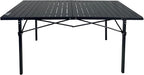 MOUNTAIN SUMMIT GEAR Heavy-Duty Roll-Top Table for Camping - Portable Aluminum-Top Folding Table with Steel Frame by Caddis Sports, Inc. (Extra Large)