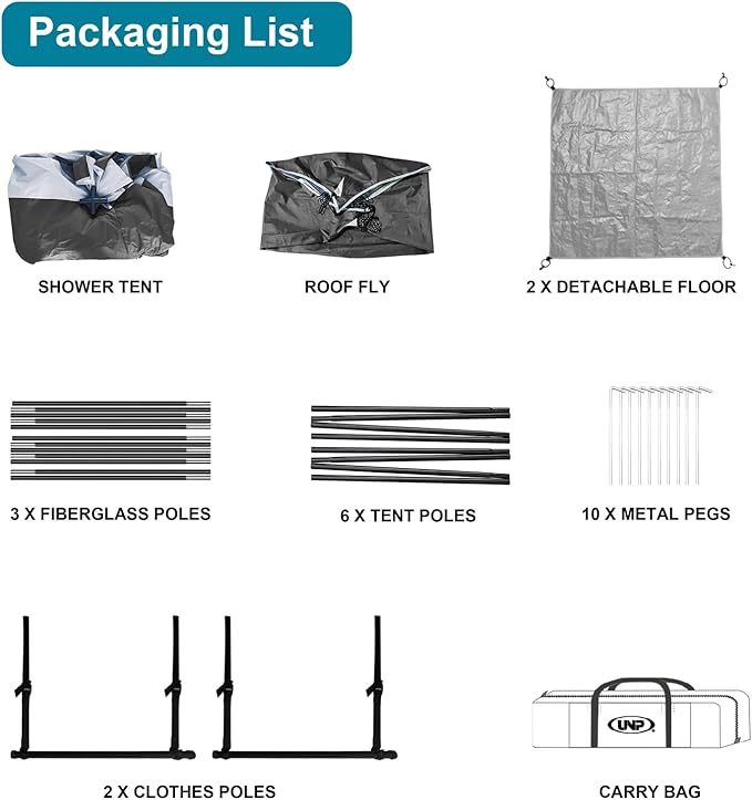 Shower Tent, Outdoor Camping Privacy Shelter-Dressing Changing Room-Portable Toilet Tent for Hiking Sun Shelter Picnic Fishing