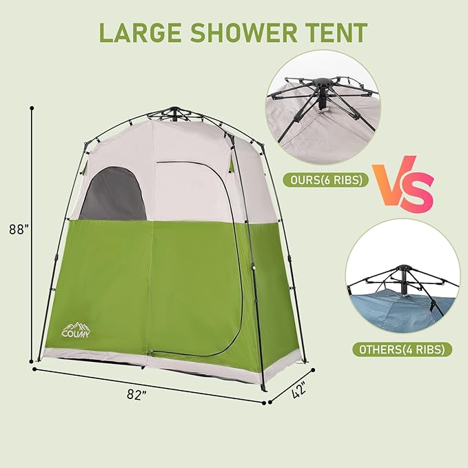 Instant Camping Shower Tent, Privacy Shelter, Portable Outdoor Sun Shelter for Camping Beach Hiking Fishing, 1 Room/2 Rooms
