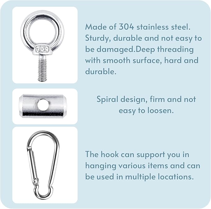 Pack of 5 Awning Rail Stoppers, 6mm 304 Stainless Steel, for Caravans, Motorhomes, Campervans, Camping Tents and Awnings, Essential Outdoor Equipment Accessory [CV21]