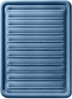 Intex: Dura-Beam Deluxe Comfort-Plush Air Mattress - 22" Queen Blue - Built-in Electric Pump, Durable Fiber-Tech, Carry Bag Included, 600lb Capacity