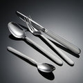 Silverware Flatware Cutlery Set， 4/16/24/32/40/48 Pieces Thick Linen Pattern Stainless Steel Cutlery， Hotel Restaurant， Home Steak Knife， Dessert Spoon，Silver-40 Pieces for 10