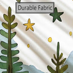Happy Camper Small Stall RV Shower Curtain Rustic Tree Mountain Adventure Tent Camping Bathroom Curtains Travel Trailer Bathroom Accessories Set with Hooks 48 x 72 Inches