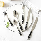 Durable Cutlery Set for 4 with Riveted Handles,Stainless Steel,Dishwasher Safe, Ideal for Camping, Hotels,Home