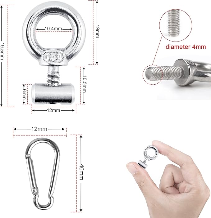 Pack of 5 Awning Rail Stoppers, 6mm 304 Stainless Steel, for Caravans, Motorhomes, Campervans, Camping Tents and Awnings, Essential Outdoor Equipment Accessory [CV21]
