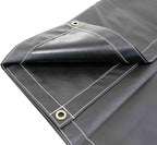Mytee Products (2 Pack) 6' x 8' Heavy Duty Black 18oz Vinyl Utility Tarp Waterproof, Multipurpose, Cars, Boats, Campers, Pool Cover, Tent
