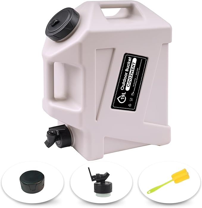 3.2 Gallon/5 Gallon Water Containers with Spigot, BPA Free Water Jug, Military Green Water Tank, Multifunction Water Storage Containers for Camping Outdoor Hiking,Emergency Stroage