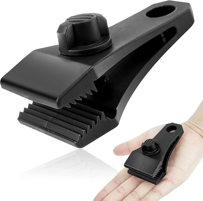 60PCS Upgrade Large Tarp Clips Heavy Duty Lock Grip Tarp Clamps Thumb Screw Tent Clamps with 200 Pcs Zip Cable Ties for Swimming Pool Cover Awnings Outdoor Camping Caravan Canopies Car Covers