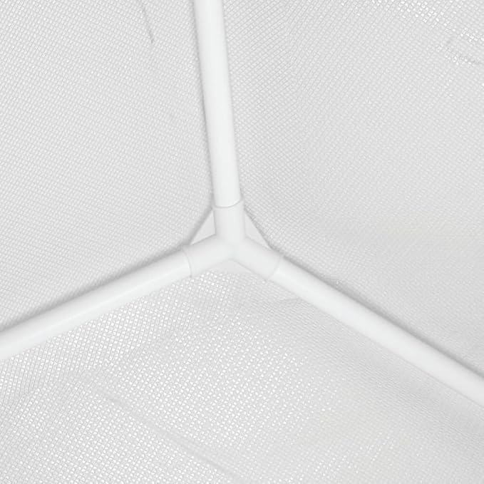 Large Party Tent with White Polyethylene Roof and Iron Frame, Durable Waterproof Outdoor Shelter for Gatherings, Spacious for Up to 20 People, Easy Assembly with Spanner
