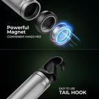 Magnetic Flashlight Rechargeable,2000LM 5000mAh Flashlights High Lumens with 18 Modes,Waterproof, Adjustable,Powerful Flash Light,Multi-Flashlights for Home,Car,Hiking,Camping (1, Silver)