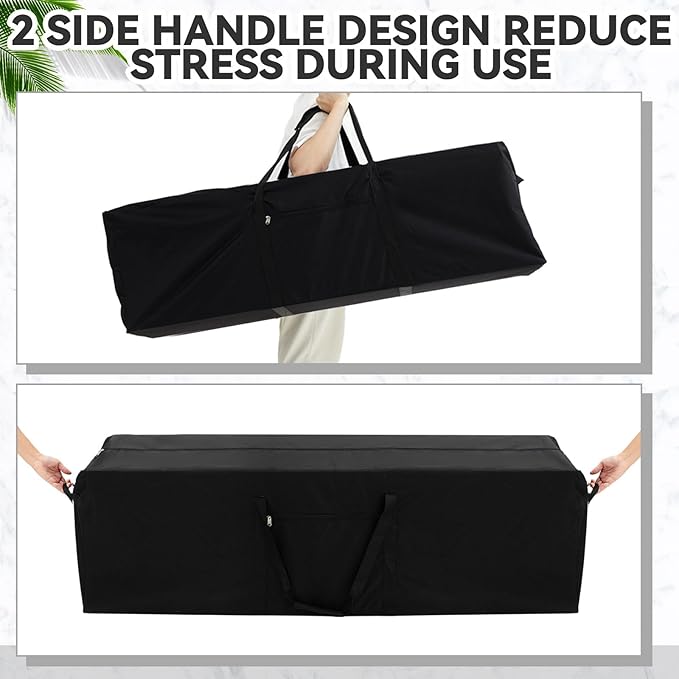 48 x 15 x 15 Inch, 176 L Extra Large Duffle Bag Camping Tent Storage Bag Heavy Duty Waterproof Sports Equipment Carrying Case for Tent Pole Travel Canopy Hammock Tripod Fishing Outdoor Moving