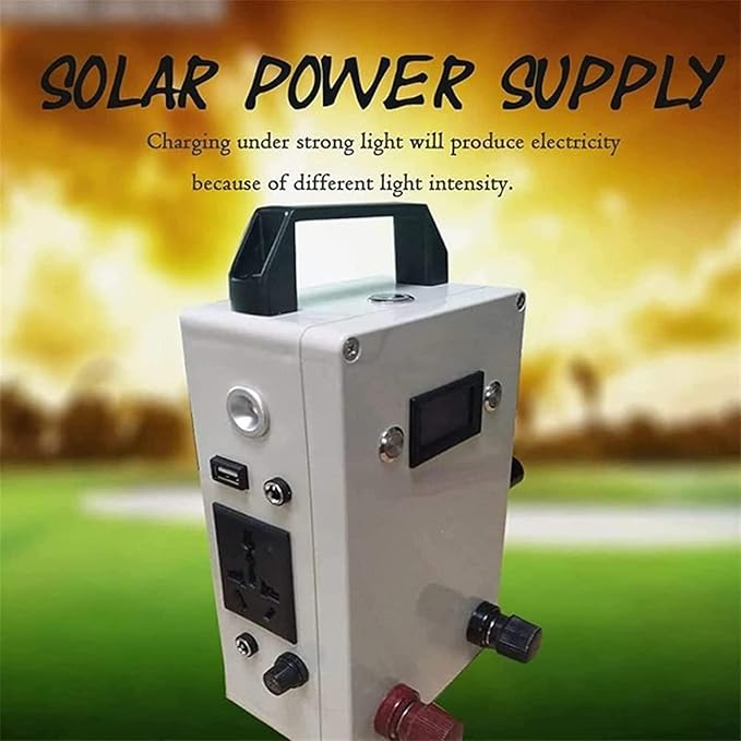 Outdoor Generator Portable Hand Crank Generator,12v 220v 5000mah 150w Solar Hand Shake Generator,for Emergency, Camping,Led Emergency Power Lighting Should,110V