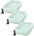 Intex Kids Travel Air Mattress Inflatable Bed Set with Raised Sides, Hand Pump, and Carrying Bag for Camping Trips and Sleepovers, (3 Pack)