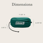 Coleman Inflatable Sleeping Pad Soft & Comfortable with Brushed Knit Surface, Easy Inflatation, Lightweight, Green