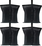 ABCCANOPY Canopy Weights 120 LBS Gazebo Tent Sand Bags,4-Pack Black (Without Sand)