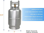 Flame King 10LB Aluminum Propane Tank with OPD Valve, Corrosion-Resistant and Rust-Free, Lightweight, Great for Marine Applications, Grills and BBQs, Camping, Fishing, & Outdoor Activities