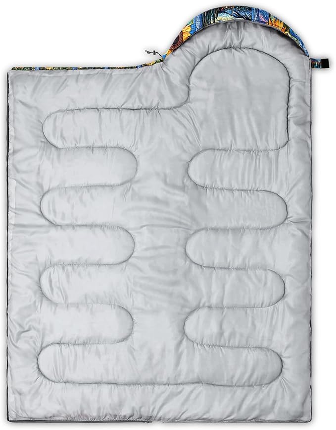 QOOMO Camping Sleeping Bags,3 Season Warm & Cool Weather,Lightweight,Waterproof Sleeping Bags for Adults & Kids,Traveling,and Outdoors,Camping Gear Equipment