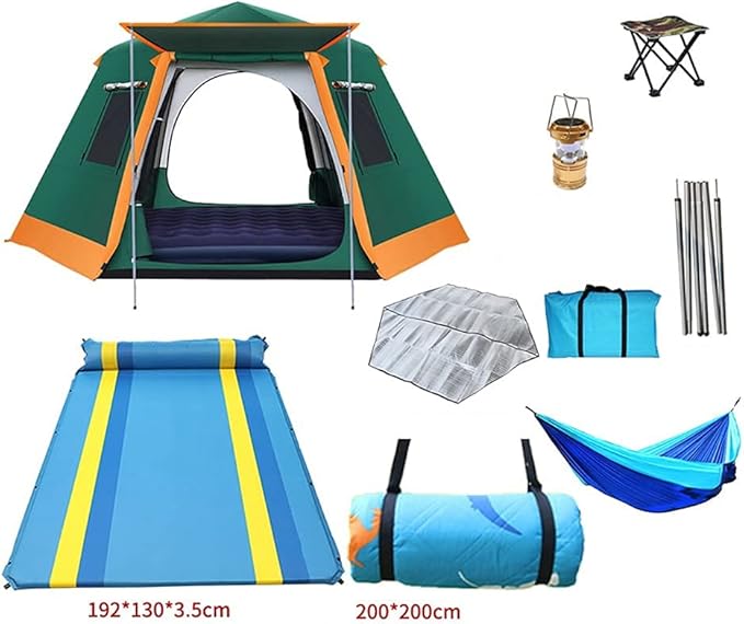 Tent for Camping 4 Person, Pop up Tent 3 Seconds Instant Tent Lightweight Automatic Portable Tent, Family Tent Waterproof, 4 Season Big Family Shelter for Beach Picnic Outdoo
