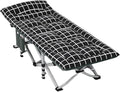Portable Folding Camping Cot, Camping Cot with Thick Pad, Outdoor Portable Folding Lounge Chair Sleeping Cots Bed, Perfect for Camping, Pool, Beach,B