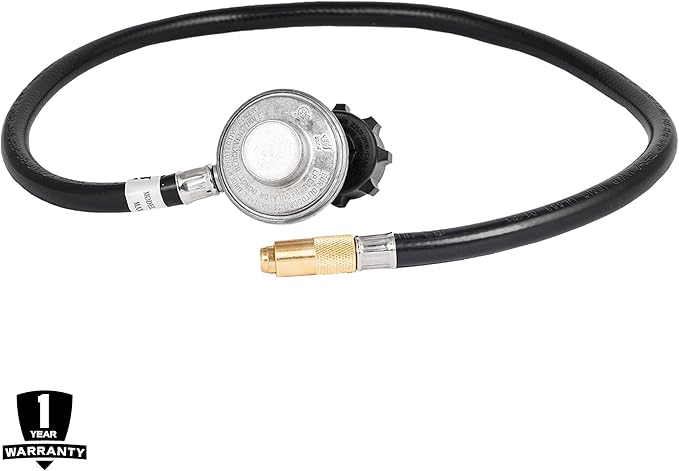 Blackstone 5471 Propane Adapter Hose & Regulator for 20 lb Tank, Gas Grill & Griddle - Weather Resistant & Corrosion Resistant - Extends Up To 3 Feet