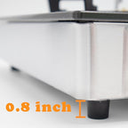2 Burner Propane Gas Cooktop,Camping Portable LPG Gas Stove, Auto Ignition Tempered Glass Countertop with Regulator Burner Grate