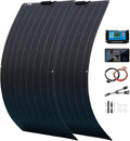 800 Watt Flexible Solar Panel for RV, 2 × 400 Watt 12 Volt Solar Power Panel Kit with 40A Solar Charge Controller & Inverter Monocrystalline Solar Panels for Camping Off Grid Battery Charging Boat
