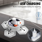 USB Solar Camping Light with Remote Control - Folding Rechargeable Lantern, 360°Lighting Waterproof Hanging Tent Lights Outdoor Light for Camping, Hiking, Outage, Emergency, Hurricane (169 LEDs)