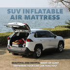 D-Hive Shortened Length - Unbeatable Durability SUV Air Mattress for Car Camping, Durable Extra Thick 300D Oxford Fabric, Quick Easy Set-Up w/Electric Pump, Car Mattress with Base Extenders 180cm