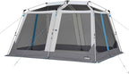 CORE 12’x10' Lighted Instant Screen House | Folding and Portable Large Pop Up Canopy Shelter with LED Lights | Perfect for Family Camping, Outdoor, Picnic, Backyards, BBQ, Tailgate, Patio and Party