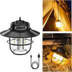 LED Rechargeable Outdoor Camping Light, Mini Portable Tent Emergency Light， New Horse Lamp 4-Speed Mode White and Warm Light, Amber and Warm White Light.