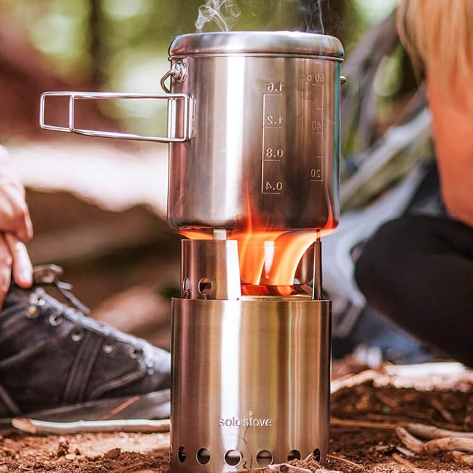 Solo Stove Pot 1800 Stainless Steel Companion Pot Great Cookware for Backpacking Camping Survival Backpacking Kitchen and Cooking Simple Equipment Set & Accessories for Hiking Campfires and Adventure