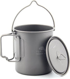 TOAKS Titanium 750ml Pot with Bail Handle for Ultralight Camping, Backpacking Cookware and Mug