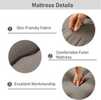 MAXYOYO Cot Japanese Floor Futon Mattress, Single Size Tatami Mat Sleeping Pad Foldable Roll Up Boys Girls Narrow Mattress Kids Lounger Pillow Bed