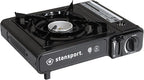 Stansport Portable Outdoor Butane Stove, Black, 13.38" L x 10.82" W x 4.33" H