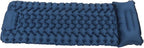Ergonomic Inflating Sleeping Pad with Foot Pump and Storage Bag, and Wear for Office, Camping, and Outdoor Use (Navy Blue)