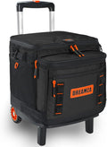 Soft Cooler with Wheels, 60-Can Wheeled Cooler with Handle, Leak Proof Rolling Cooler Insulated Bag with All-Terrain Cart, Collapsible Rolling Ice Chest for Beach Picnic Camping Grocery