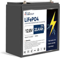 12V 23.4AH (30AH) Plus Lifepo4 Lithium Battery With 30A BMS, Lifepo4 Battery 4000+Deep Cycles Perfect for Trolling Motor,Kids Scooters,Power Wheel Chair,Boat,RV,Fish Finder etc