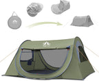 Night Cat Pop-up Camping Tent: 1 2 Person Tent Waterproof Instant Easy Setup Tunnel Tent