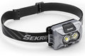 F8 Headlamp Rechargeable, 800 Lumen Super Bright LED Head Lamp, IP67 Waterproof with Motion Sensor and Red Light, AAA Battery Compatible for Work, Camping, Hiking, Running