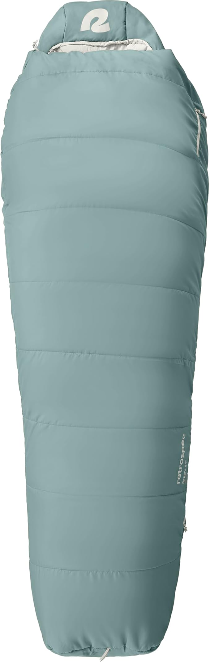 Retrospec Dream Mummy Sleeping Bag - 5, 15, & 30°F Cold Weather Camping & Travel Essential Gear with Water - Resistant Shell & Synthetic Fill - Zippered Pocket & Stuff Sack
