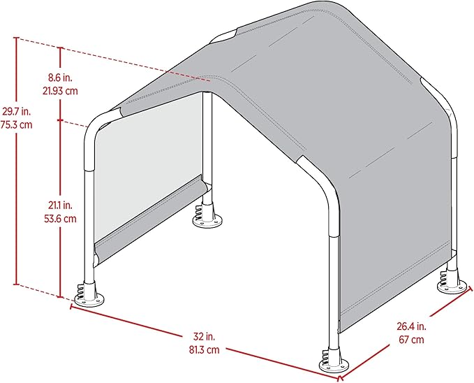 ShelterLogic 2.5' Outdoor Pet Shade, Versatile Pet Canopy Tent for Small-Breed Dogs, Cats, Small Animals and Livestock, Blue