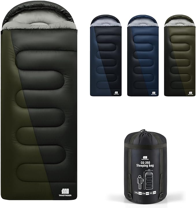 XXL Sleeping Bags for Adults Warm Weather,Camping Sleeping Bag for Kids with Compression Sack,4 Season Camping Essentials Gear for Hiking,Traveling,Outdoor,Backpacking,Climbing