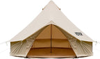 Happybuy Canvas Bell Tent - 4 Seasons Breathable 100% Cotton Canvas Yurt - w/Stove Jack, Luxury Glamping Tent Waterproof for Family Camping, Hunting, Party