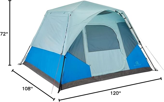 Outbound Instant Pop up Tent for Camping with Carry Bag and Rainfly | Water Resistant | 3 Season | Dome & Cabin Tents, 5, 6, 8, and 10-Person