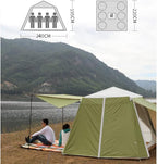 GeRRiT Camping Instant Tent 3-4 Person Pop Up Tent Waterproof Windproof Family Tents Easy Setup for Camping Hiking and Outdoor Portable Tent with Carry Bag