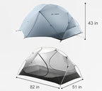 3F ULGEAR Floating Cloud 2 Tent Ultra Light 2 Person Camping Tent - Rainproof, Lightweight, 3/4 Season - Perfect for Backpacking and Outdoor Adventures