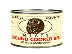 Grabill Country Meats Ground Cooked Beef – 13 oz Cans, Pack of 12 | Fully Cooked & Heat & Serve | Premium All-Natural Beef, Shelf-Stable Protein for Quick Meals, Family Pantry, Camping, Emergency Food & Long-Term Storage